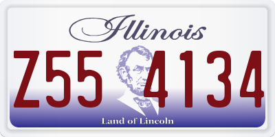 IL license plate Z554134