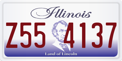IL license plate Z554137