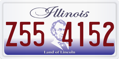 IL license plate Z554152