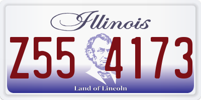 IL license plate Z554173