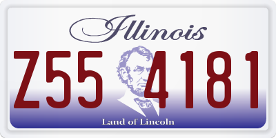 IL license plate Z554181