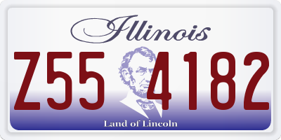 IL license plate Z554182