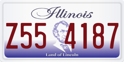 IL license plate Z554187
