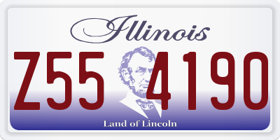 IL license plate Z554190