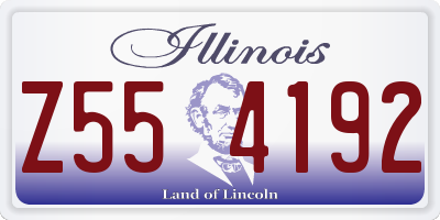 IL license plate Z554192