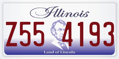 IL license plate Z554193