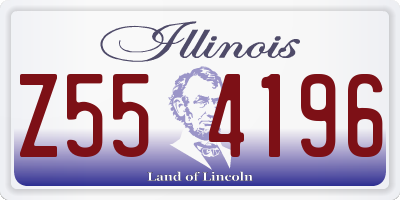 IL license plate Z554196