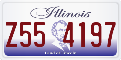 IL license plate Z554197