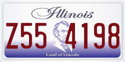 IL license plate Z554198
