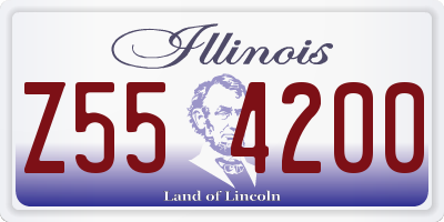 IL license plate Z554200