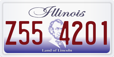 IL license plate Z554201