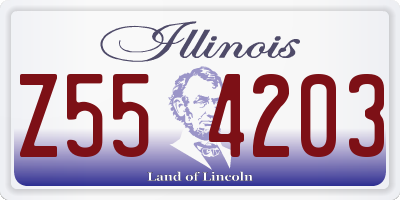 IL license plate Z554203