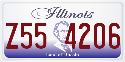 IL license plate Z554206