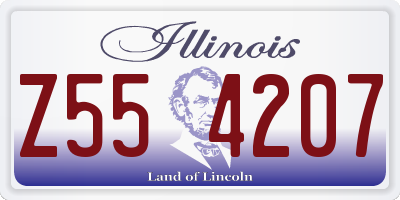 IL license plate Z554207