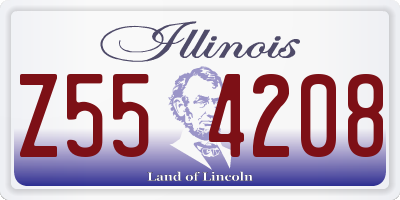 IL license plate Z554208