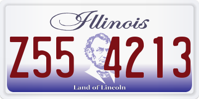 IL license plate Z554213