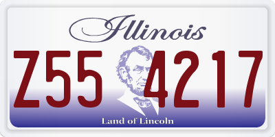 IL license plate Z554217