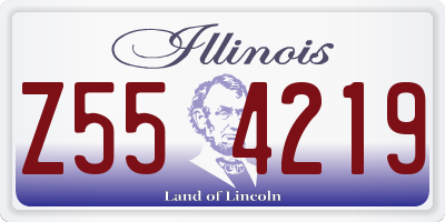 IL license plate Z554219