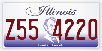 IL license plate Z554220