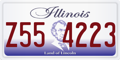 IL license plate Z554223