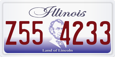 IL license plate Z554233