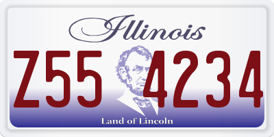 IL license plate Z554234