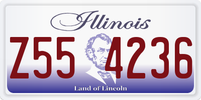 IL license plate Z554236
