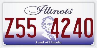 IL license plate Z554240