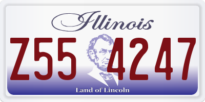 IL license plate Z554247