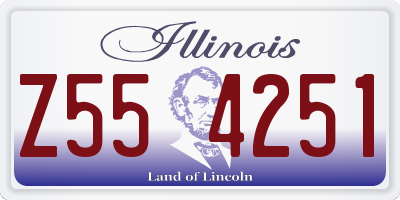 IL license plate Z554251