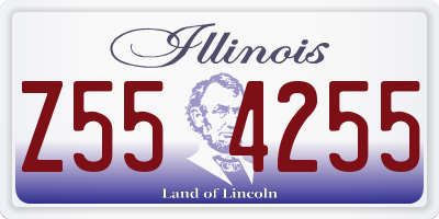 IL license plate Z554255