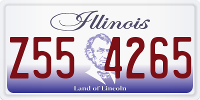 IL license plate Z554265