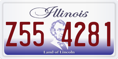 IL license plate Z554281
