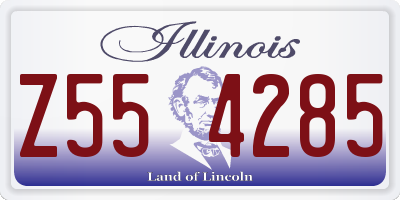 IL license plate Z554285