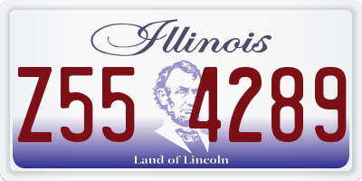 IL license plate Z554289