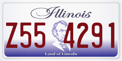 IL license plate Z554291
