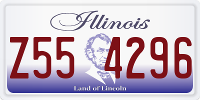 IL license plate Z554296