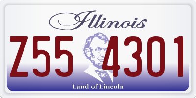 IL license plate Z554301