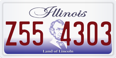 IL license plate Z554303
