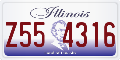IL license plate Z554316