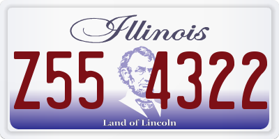 IL license plate Z554322