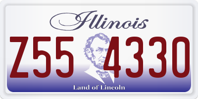IL license plate Z554330