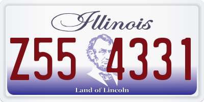 IL license plate Z554331