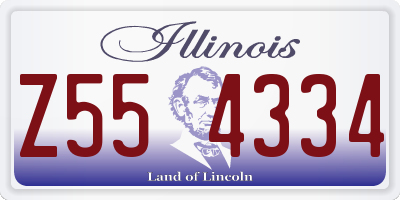IL license plate Z554334