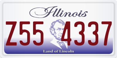 IL license plate Z554337