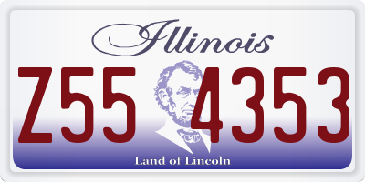 IL license plate Z554353