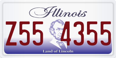 IL license plate Z554355