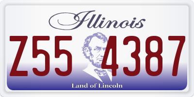 IL license plate Z554387