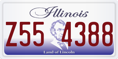 IL license plate Z554388