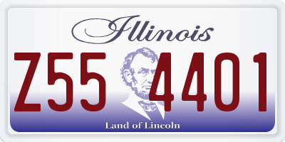 IL license plate Z554401
